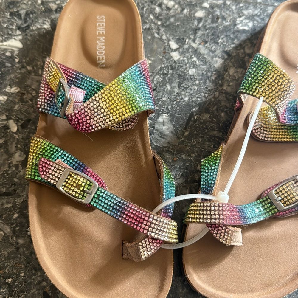 Steve Madden Multicolor Rhinestone Sandals - Picture 4 of 4